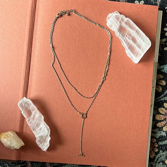 Layered Necklace Yellow Gold 18" Plated Unique Clasp Chain Necklace - Picture 1 of 3